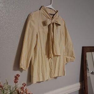 Tommy Girl Yellow Striped Blouse with Bow